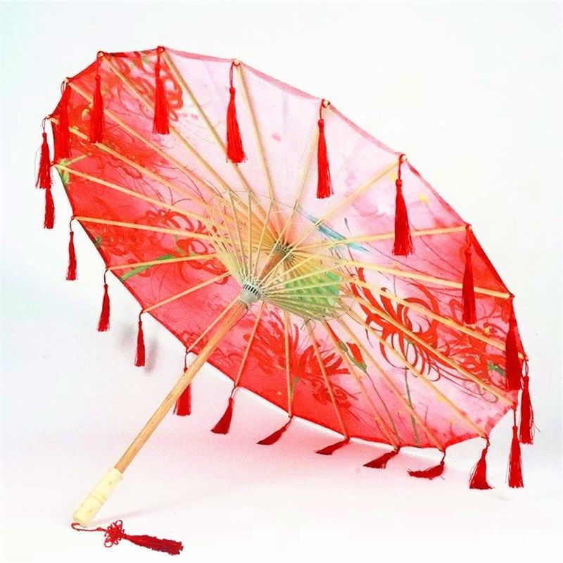 古装新款伞汉服油纸伞古风伞拍照舞蹈伞带流苏摄影道具伞婚礼装饰,家居饰品,工艺伞,淘宝优惠券,粉丝福利购,淘宝优惠卷