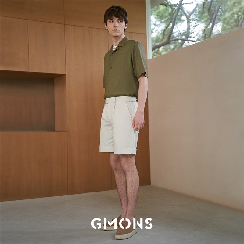 吉约蒙男士短裤米灰色直筒宽松休闲裤夏季五分裤