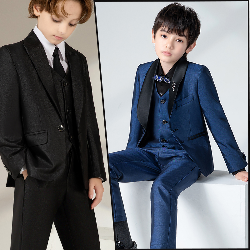 儿童西装小孩西服英伦风修身套装男童礼服少儿主持人花童走秀表演
