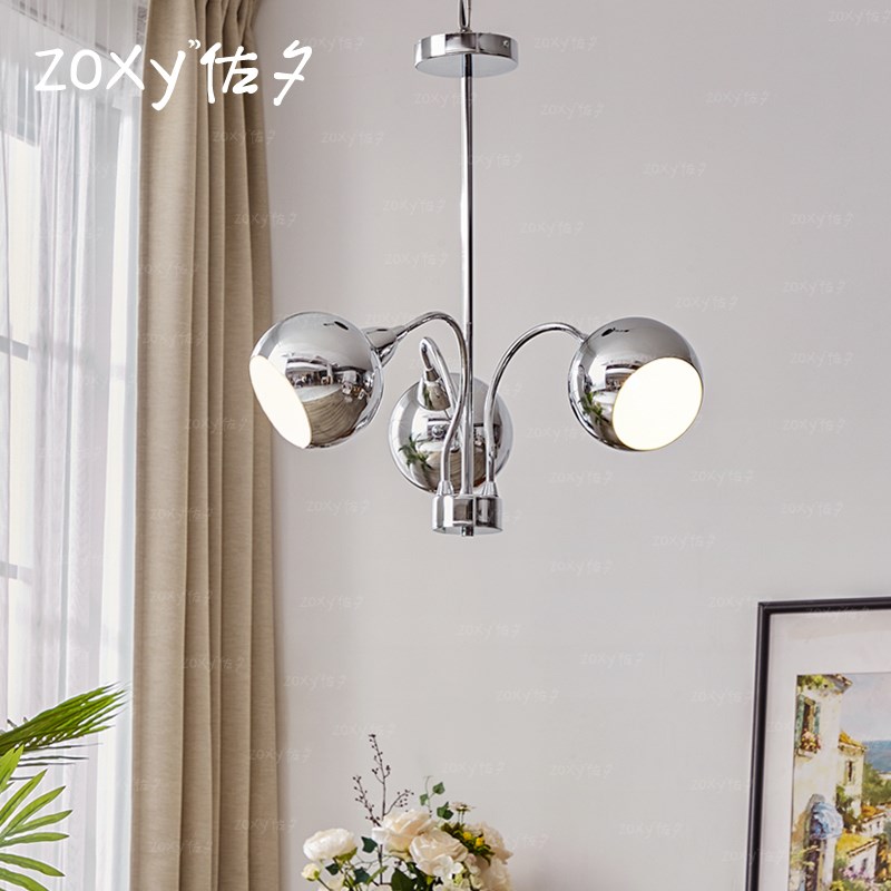 zoxy佐夕 银色喇叭花中古灯  bauhaus意式风格餐厅卧室包豪斯灯具