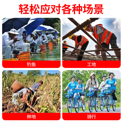 草帽男款防晒夏季帽子农民干活折叠太阳钓鱼工地遮阳透气斗笠户外