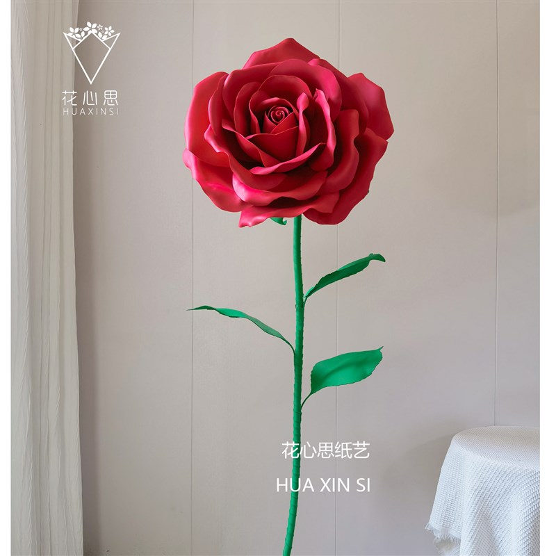 防水大型玫瑰DIY材料包装饰美陈商场婚礼海绵纸EVA手工套装大花