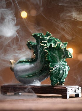 守藏朱炳仁铜 百财进宅铜制摆件 财源广进开业礼品白菜高风亮节