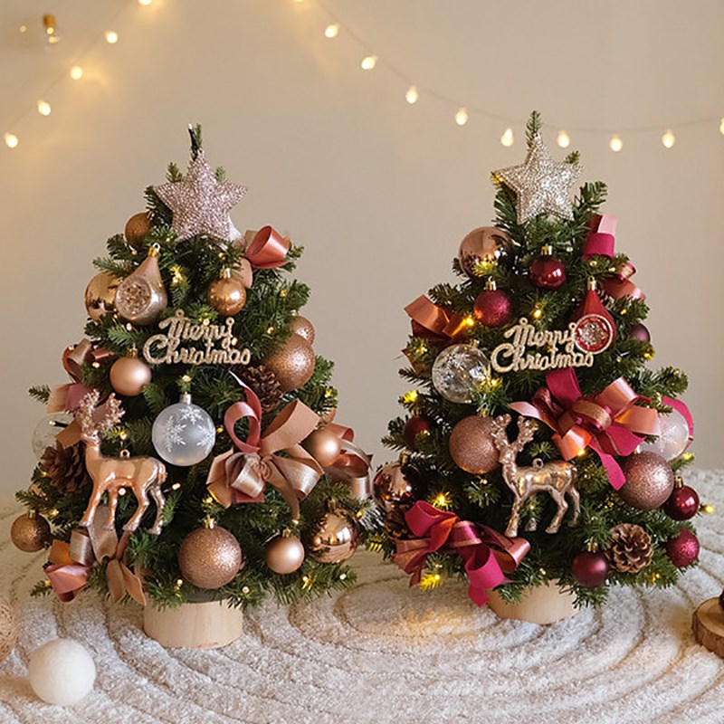 圣诞树小型家用桌面装饰摆件场景装扮布置套餐圣诞节装饰品小礼物