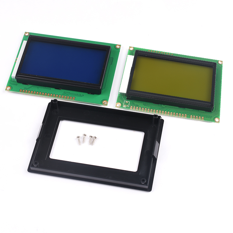 LCD12864液晶显示屏 蓝屏黄屏 带中文字库/无字库 带背光 5V 3.3V