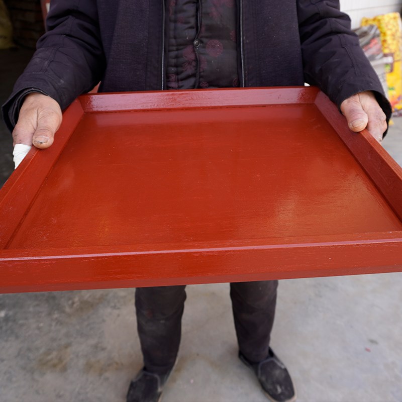 陕西关中农家宴席方盘纯手工实木陕派方盘子厨具方盘婚宴50*50cm