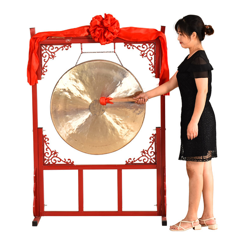 铜锣30至1米开道锣配锣架防汛抗洪大锣开业响铜苏锣庆典锣鼓乐器