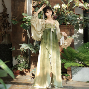 华服未来原创汉服女夏季齐胸裙唐制改良日常汉元素国风日常挽纱