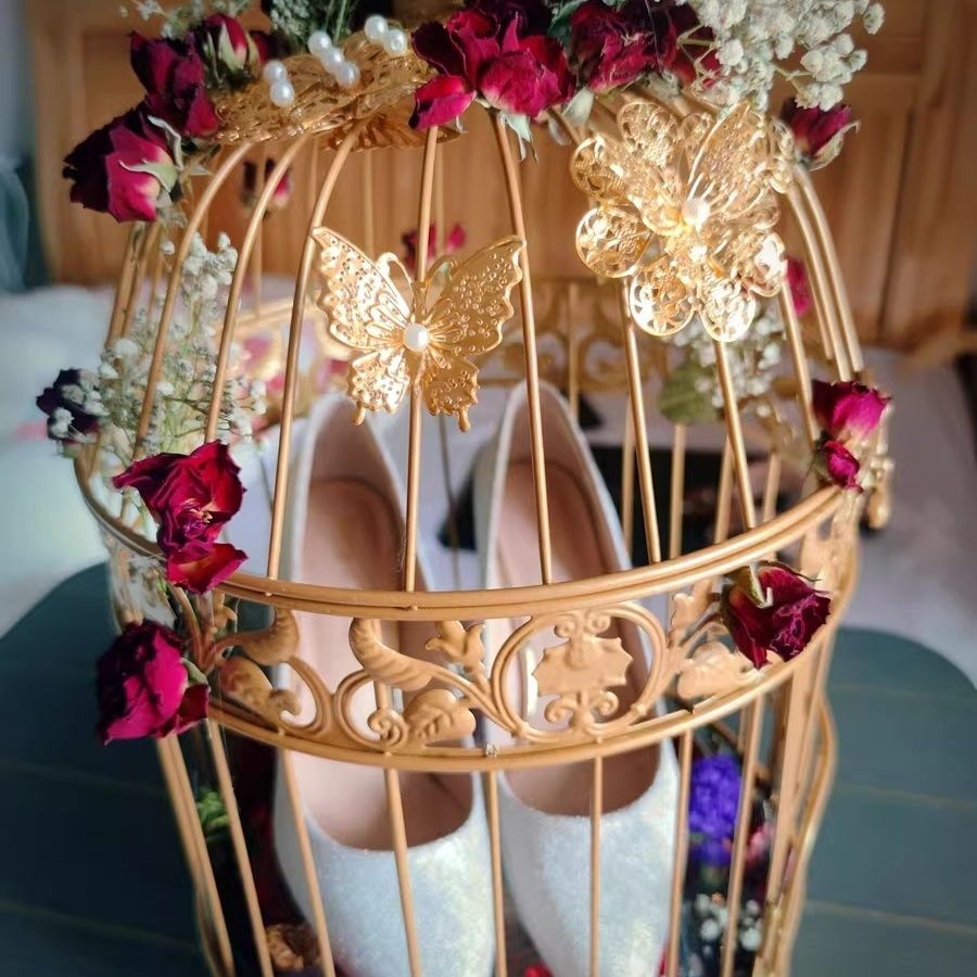 欧式 铁艺鸟笼 婚庆装饰 橱窗装饰鸟笼鸟笼 鸟笼拍摄道具