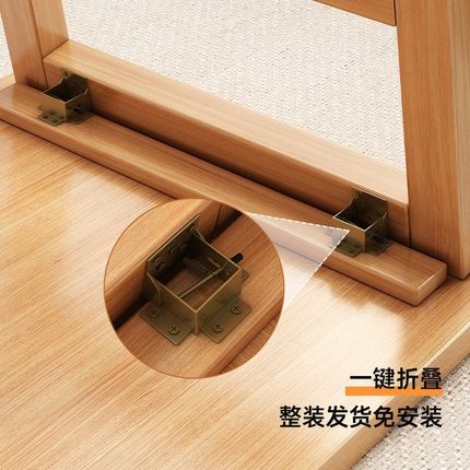 可折叠茶几客厅家用小户型实木小桌子简易饭桌简约现代卧室小矮桌