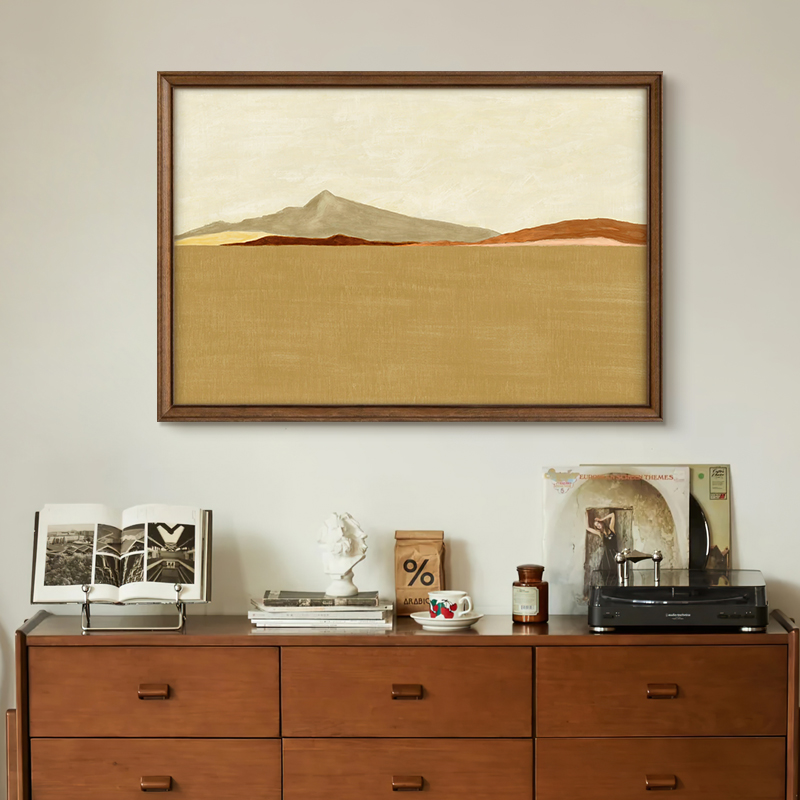 《山景》法式中古风客厅风景壁画北欧复古艺术装饰画玄关餐厅挂画