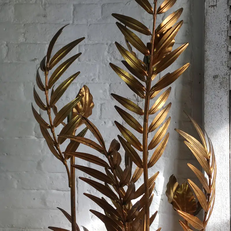 美式棕榈树叶落地灯卧室灯客厅餐厅艺术吊灯民宿酒店创意软装灯具