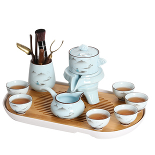 家用小茶壶客厅懒人功夫茶杯用品泡茶神器 青瓷全自动茶具套装