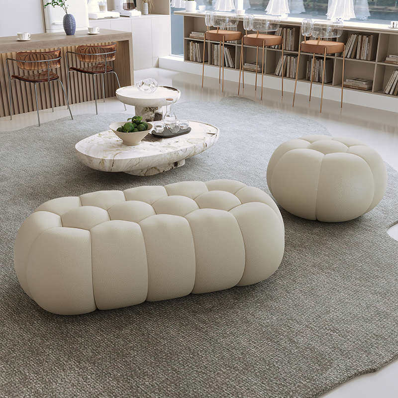 轻奢皮艺沙发凳脚踏客厅长条凳衣帽间凳子卧室床尾凳服装店换鞋凳