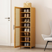 鞋 柜出租房用实木置物架简易省空间多层收纳神器 架家用门口小窄鞋