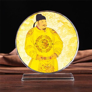 唐朝皇帝李渊/李世民/李治画像周边摆设水晶模型摆件工艺品装饰品