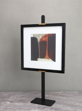 北欧金属画架样板房售楼部卧室书房客厅餐厅电视柜桌面家居摆件