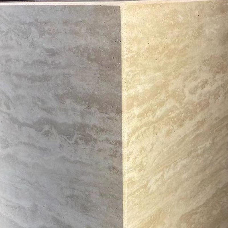 洞石摆件柱大理石底座基座摆台客厅玄关电视柜旁落地装饰方柱架子