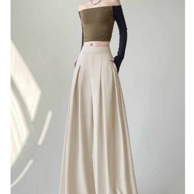 加长西装裤女高个子超长版宽松阔腿裤高腰休闲垂感拖地裙裤遮肉夏