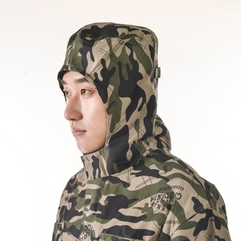 迷彩连体服连帽防护服防尘防污耐脏长袖搬运服汽修喷漆工厂车间服