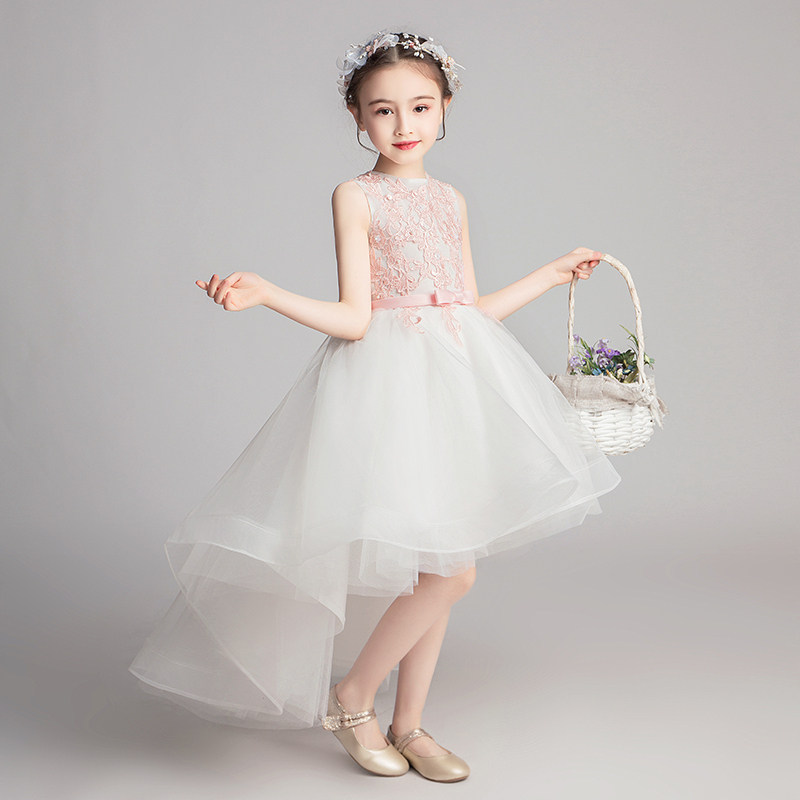 女童礼服公主裙蓬蓬纱生日小女孩花童主持人儿童钢琴演出服表演夏