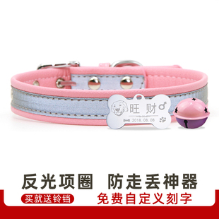 狗狗项圈脖子防脱猫咪防狗牌定制防丢刻字颈圈大中小型犬头套铃铛