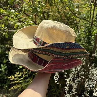 儿童草帽大男孩2025新款防晒遮阳夏季薄款西部牛仔渔夫凉帽子草原