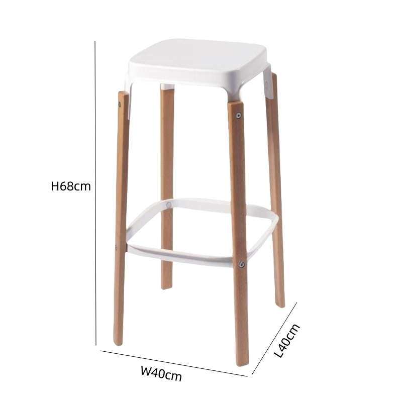 简约实木吧椅艺高凳铁时尚凳家用椅脚凳酒吧前台金属吧吧台北欧