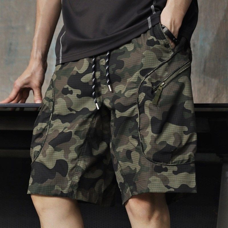新款户外迷彩工装短裤男夏季薄款潮版马裤中裤美式伞兵机能五分裤,男装,短裤,淘宝优惠券,粉丝福利购,淘宝优惠卷