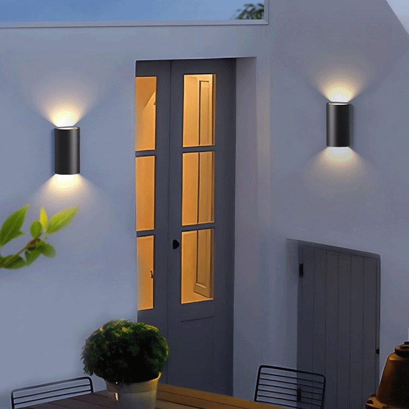 户外防水壁灯现代简约室外楼梯别墅庭院阳台门前双头上下洗墙壁灯