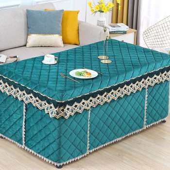 厂促厂促加厚烤火桌罩套加绒电炉罩套长方形烤火桌布家用电暖炉品