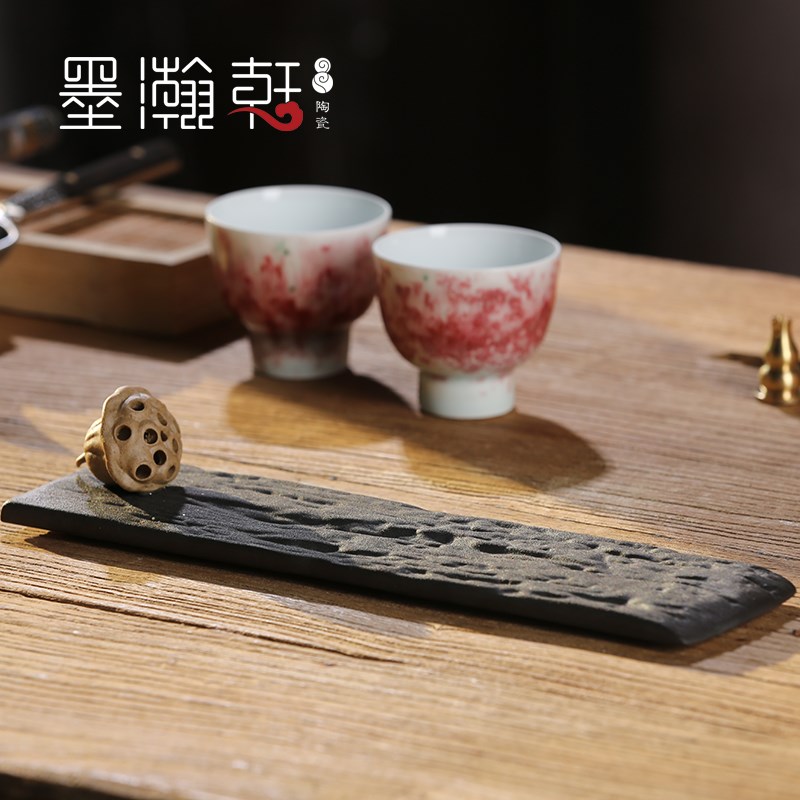 日式手作陶瓷莲蓬香插创意禅意家用熏香炉线香插香座香托香道器具