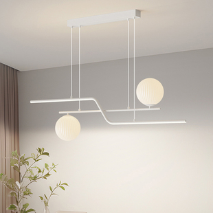 餐厅灯吊灯简约现代网红爆款北欧2023新款一字长条吧台饭厅餐桌灯