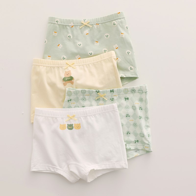 女童内裤纯棉a类平角内裤夏季新款透气舒适女孩不夹屁屁全棉底裤