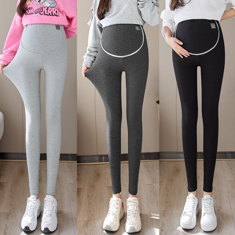 孕妇打底裤春秋季外穿长款瑜伽裤小脚大码时尚秋冬装孕妇托腹裤子