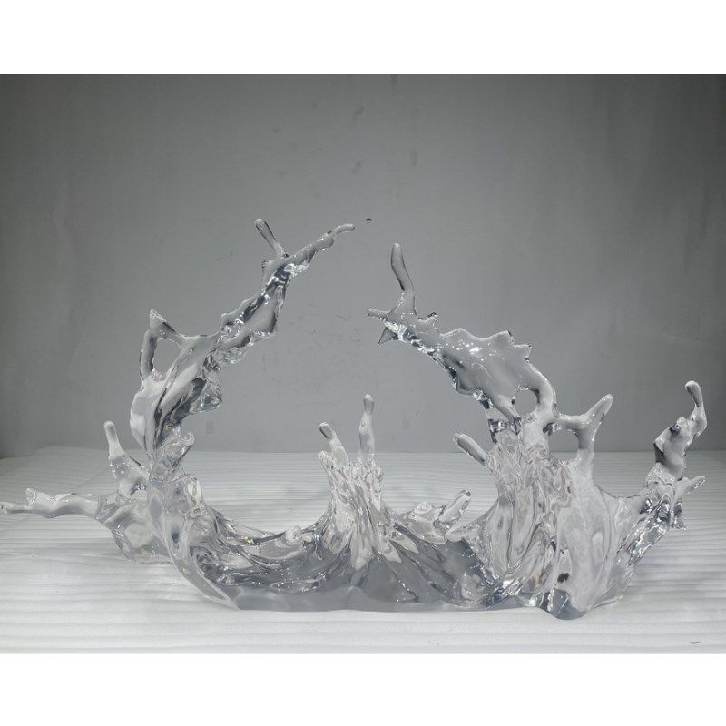 轻奢透明树脂雕塑摆件酒店玄关客厅电视柜楼梯间现代家居艺术装饰