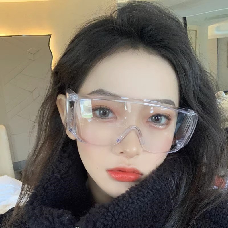 骑行防风沙护目镜女泼水节防雾防飞溅灰尘全透明不起雾防护眼镜男