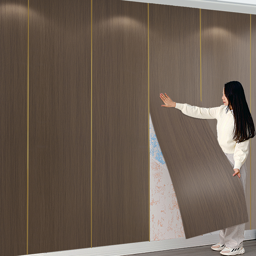 木纹墙纸自粘防水防潮背景墙面遮丑装饰木饰面板改色贴膜墙壁贴纸