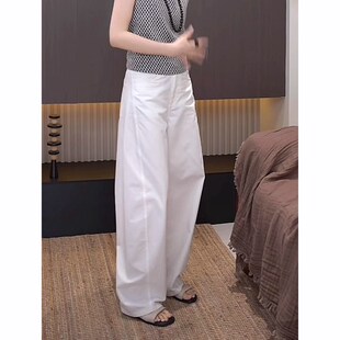 子 挺阔有型垂感高级百搭休闲裤 老钱风松驰感洗水棉凉感阔腿裤 夏季