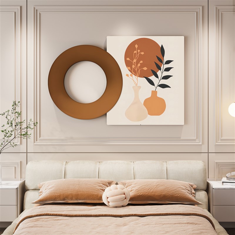 现代卧室床头装饰画主卧室简约床头挂画房间背景墙高级感抽象壁画