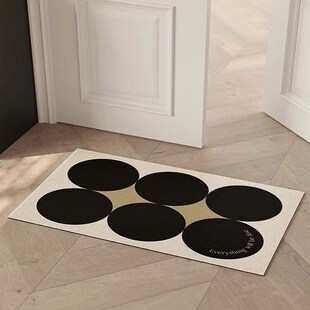 黑白地垫入户门垫家用简约高级感门口pvc丝圈踩脚垫进门防滑玄关