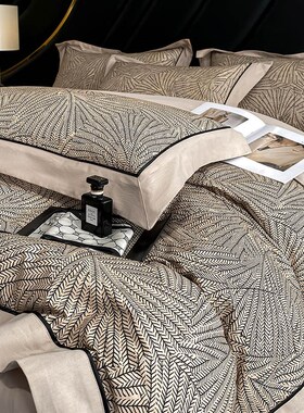 高端180支全棉磨毛加厚四件套100%纯棉亲肤床单被套床笠床上用品