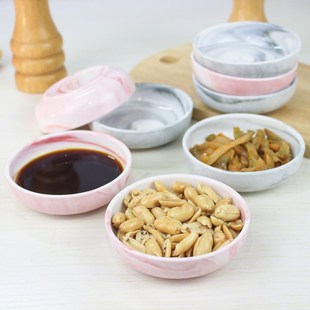 北欧6只套装 小碟子酱油醋碟家用小菜碟蘸料碟餐具 陶瓷调味碟时尚