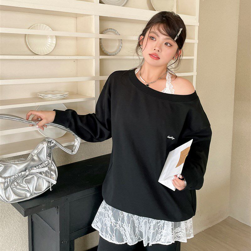 大码女装胖mm时髦套装高级感显瘦卫衣女秋季新款宽松慵懒风休闲裤