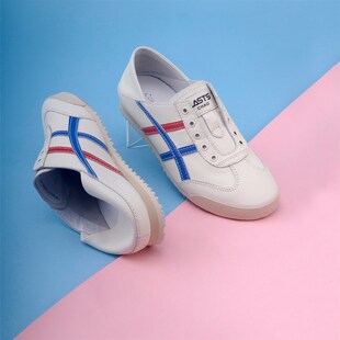 运动休闲小白鞋 真皮广场舞软底单鞋 春季 一脚蹬板鞋 女 新款 平底女鞋