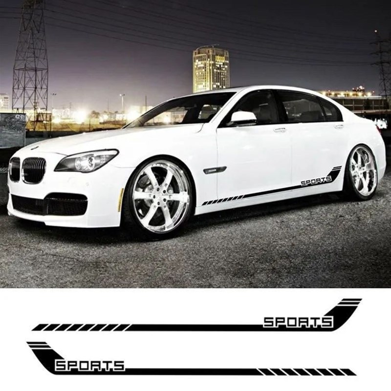 汽车侧裙贴纸车贴车身拉花外观装饰车门贴划痕遮挡贴个性创意贴画