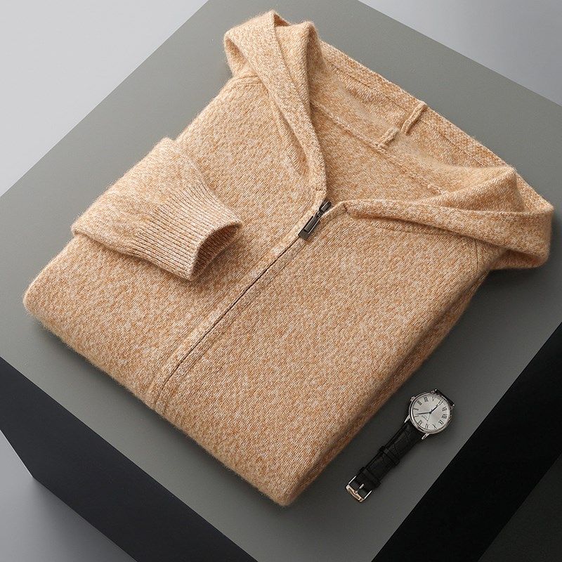 秋冬男士款羊绒衫加厚宽松翻领开衫休闲商务针织打底衫舒适羊毛衫,男装,羊绒开衫,淘宝优惠券,粉丝福利购,淘宝优惠卷