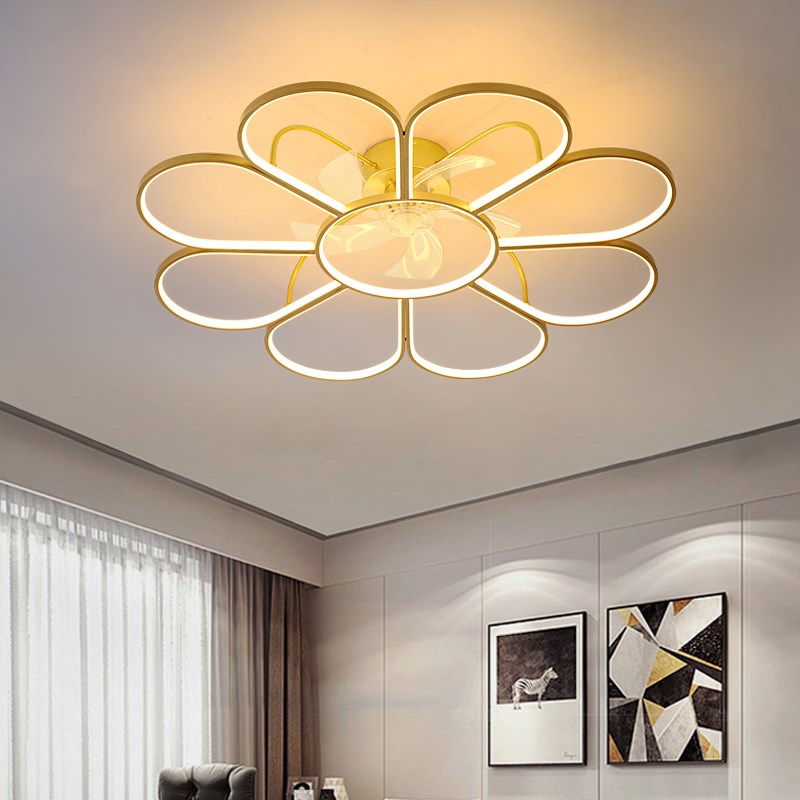 客厅灯简约现代吸顶灯轻奢静音风扇灯电扇吊灯隐形2024年新款灯具