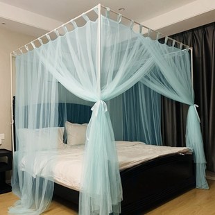 A类环保蚊帐家用简约公主风1.5m1.8米床铝合金烤漆支架纹1.35单卖