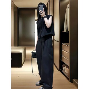 两件套装 马甲休闲长裤 女 西装 现货又a又飒欧货春夏穿搭一整套无袖